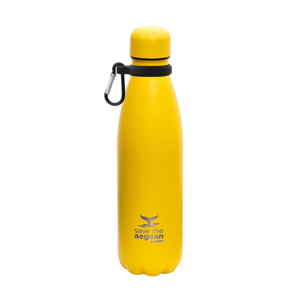 0003231 travel flask save the aegean 500ml burnt yellow