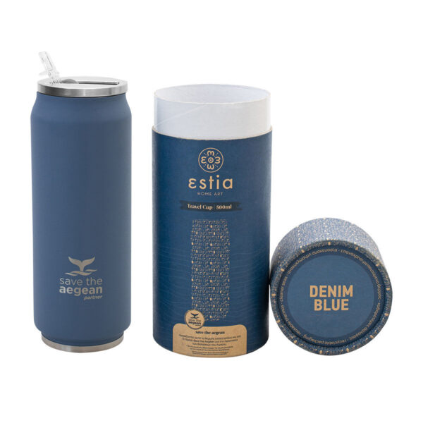 0003333 travel cup save the aegean 500ml denim blue