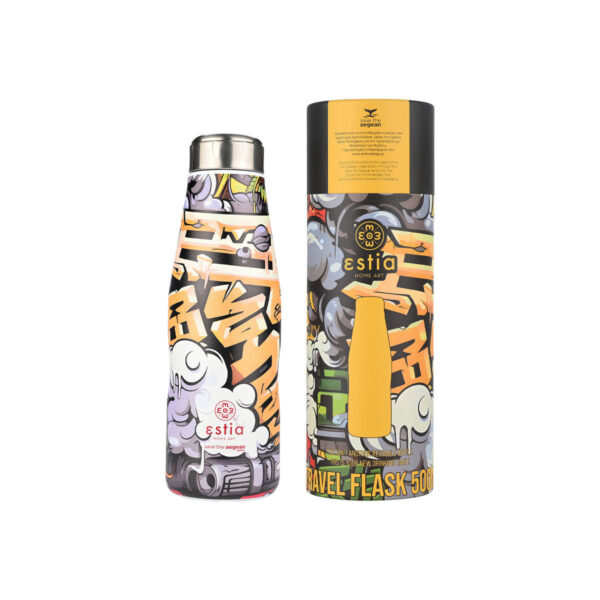 0011336 travel flask save the aegean 500ml graffiti rhythm